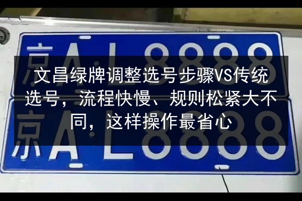文昌绿牌调整选号步骤VS传统选号,流程快慢、规则松紧大不同,这样操作最省心 第3张 文昌绿牌调整选号步骤VS传统选号,流程快慢、规则松紧大不同,这样操作最省心 第3张