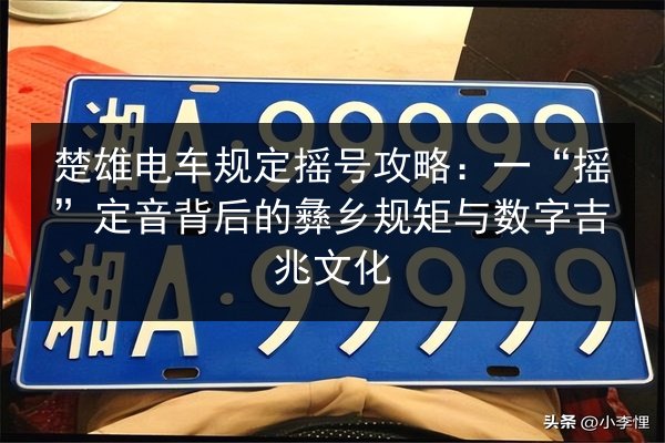 楚雄电车规定摇号攻略：一“摇”定音背后的彝乡规矩与数字吉兆文化