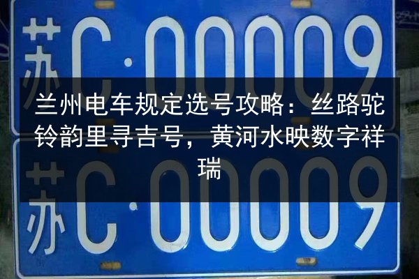 兰州电车规定选号攻略：丝路驼铃韵里寻吉号，黄河水映数字祥瑞 第2张