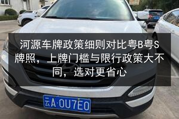 河源车牌政策细则对比粤B粤S牌照,上牌门槛与限行政策大不同,选对更省心 第3张 河源车牌政策细则对比粤B粤S牌照,上牌门槛与限行政策大不同,选对更省心 第3张