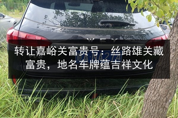 转让嘉峪关富贵号：丝路雄关藏富贵，地名车牌蕴吉祥文化 第3张