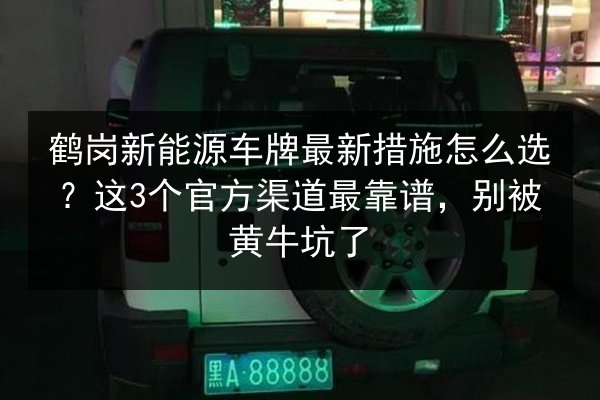 鹤岗新能源车牌最新措施怎么选？这3个官方渠道最靠谱，别被黄牛坑了