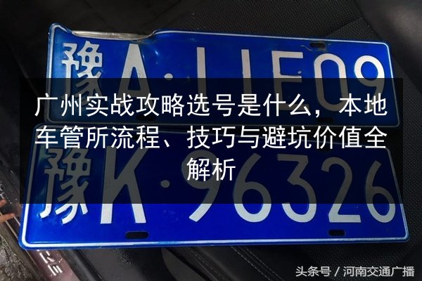 广州实战攻略选号是什么,本地车管所流程、技巧与避坑价值全解析 第3张 广州实战攻略选号是什么,本地车管所流程、技巧与避坑价值全解析 第3张