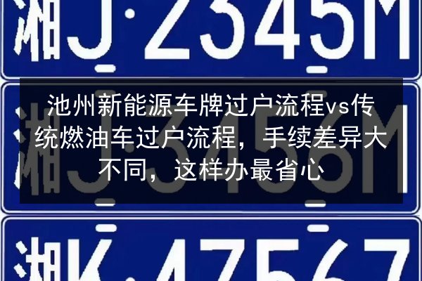 池州新能源车牌过户流程vs传统燃油车过户流程,手续差异大不同,这样办最省心 第2张 池州新能源车牌过户流程vs传统燃油车过户流程,手续差异大不同,这样办最省心 第2张
