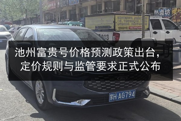 池州富贵号价格预测政策出台,定价规则与监管要求正式公布 第2张 池州富贵号价格预测政策出台,定价规则与监管要求正式公布 第2张