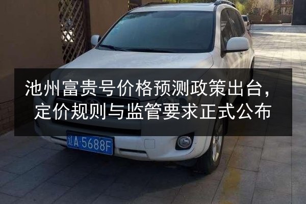 池州富贵号价格预测政策出台,定价规则与监管要求正式公布 第3张 池州富贵号价格预测政策出台,定价规则与监管要求正式公布 第3张