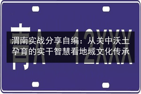 渭南实战分享自编：从关中沃土孕育的实干智慧看地域文化传承 第2张