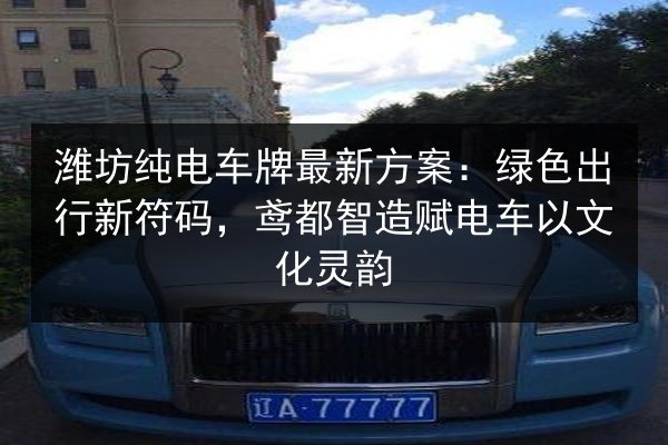 潍坊纯电车牌最新方案:绿色出行新符码,鸢都智造赋电车以文化灵韵 第3张 潍坊纯电车牌最新方案:绿色出行新符码,鸢都智造赋电车以文化灵韵 第3张