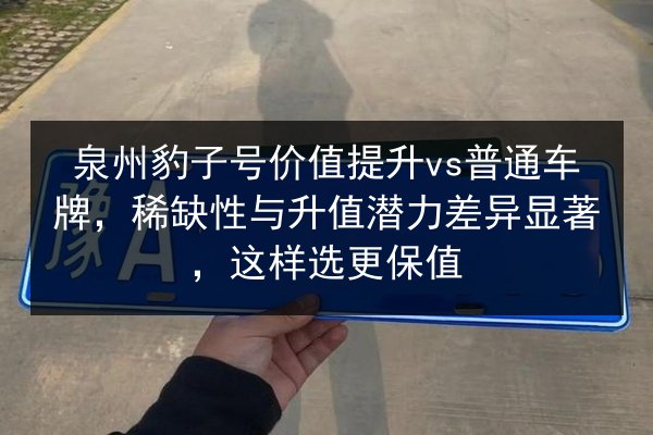 泉州豹子号价值提升vs普通车牌，稀缺性与升值潜力差异显著，这样选更保值