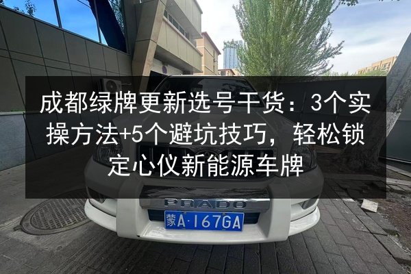 成都绿牌更新选号干货：3个实操方法+5个避坑技巧，轻松锁定心仪新能源车牌 第3张