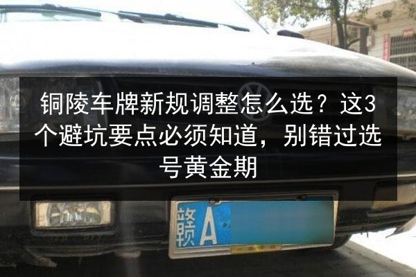 铜陵车牌新规调整怎么选?这3个避坑要点必须知道,别错过选号黄金期 第2张 铜陵车牌新规调整怎么选?这3个避坑要点必须知道,别错过选号黄金期 第2张