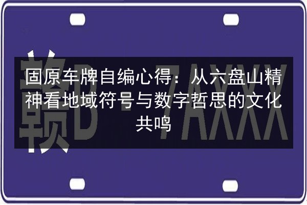 固原车牌自编心得：从六盘山精神看地域符号与数字哲思的文化共鸣 第2张