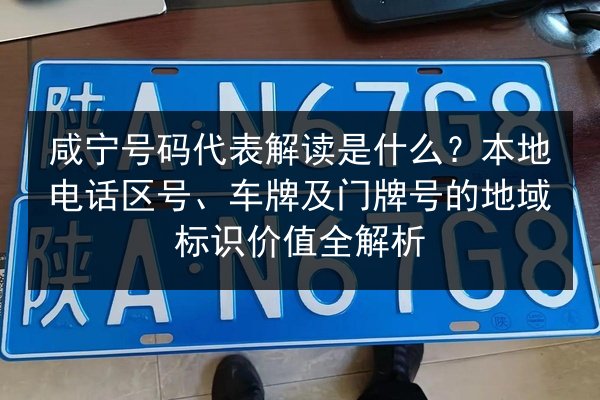 咸宁号码代表解读是什么？本地电话区号、车牌及门牌号的地域标识价值全解析 第3张