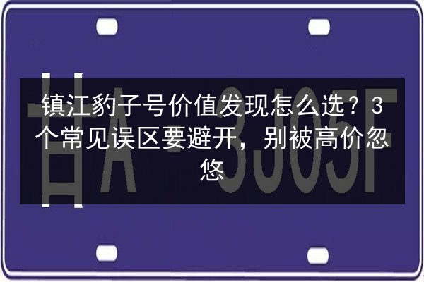 镇江豹子号价值发现怎么选？3个常见误区要避开，别被高价忽悠 第3张