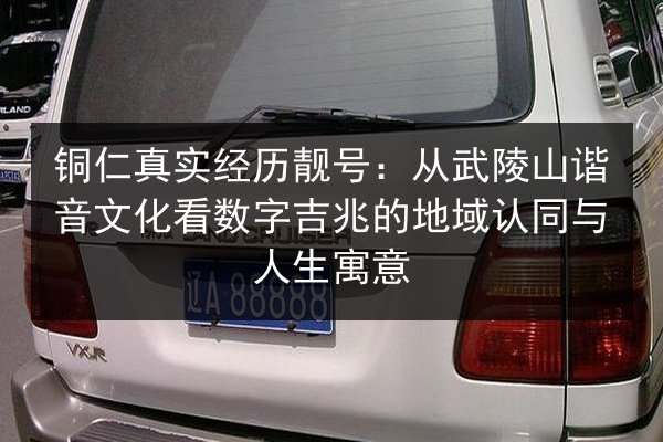 铜仁真实经历靓号：从武陵山谐音文化看数字吉兆的地域认同与人生寓意