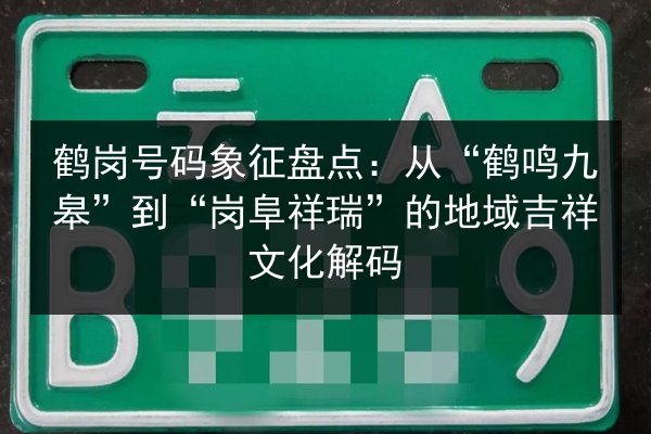 鹤岗号码象征盘点：从“鹤鸣九皋”到“岗阜祥瑞”的地域吉祥文化解码