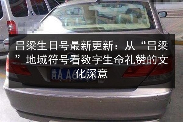 吕梁生日号最新更新：从“吕梁”地域符号看数字生命礼赞的文化深意 第2张