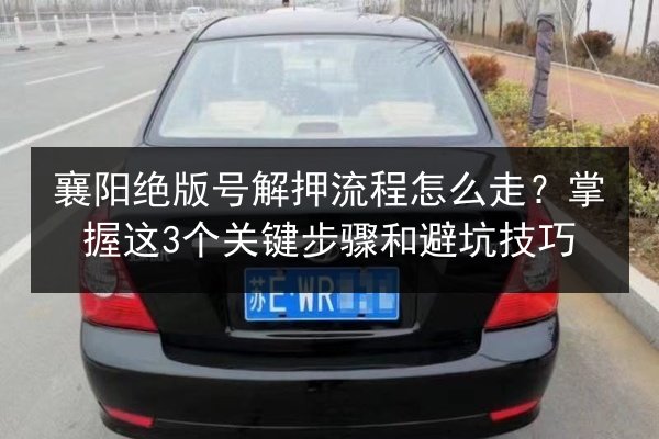 襄阳绝版号解押流程怎么走？掌握这3个关键步骤和避坑技巧 第2张