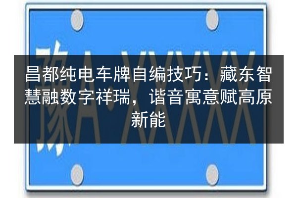 昌都纯电车牌自编技巧:藏东智慧融数字祥瑞,谐音寓意赋高原新能 第2张 昌都纯电车牌自编技巧:藏东智慧融数字祥瑞,谐音寓意赋高原新能 第2张