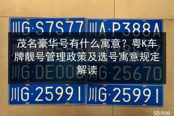 茂名豪华号有什么寓意?粤K车牌靓号管理政策及选号寓意规定解读 第2张 茂名豪华号有什么寓意?粤K车牌靓号管理政策及选号寓意规定解读 第2张