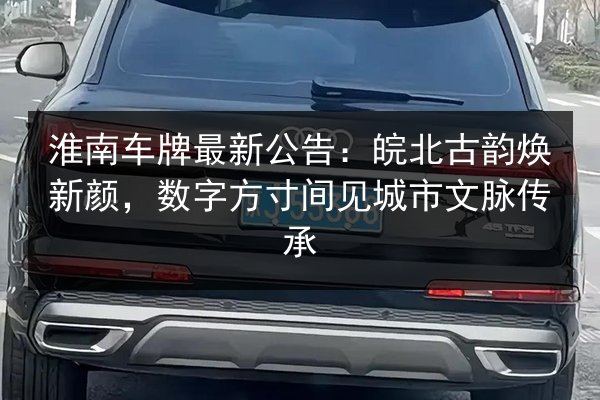 淮南车牌最新公告:皖北古韵焕新颜,数字方寸间见城市文脉传承 第3张 淮南车牌最新公告:皖北古韵焕新颜,数字方寸间见城市文脉传承 第3张