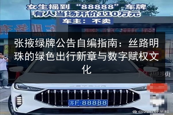 张掖绿牌公告自编指南:丝路明珠的绿色出行新章与数字赋权文化 第3张 张掖绿牌公告自编指南:丝路明珠的绿色出行新章与数字赋权文化 第3张