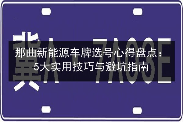 那曲新能源车牌选号心得盘点：5大实用技巧与避坑指南 第3张