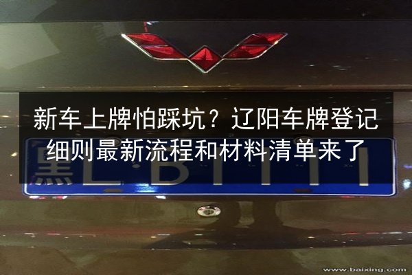 新车上牌怕踩坑？辽阳车牌登记细则最新流程和材料清单来了