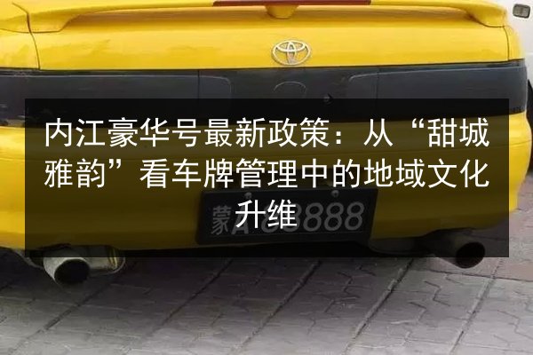 内江豪华号最新政策：从“甜城雅韵”看车牌管理中的地域文化升维