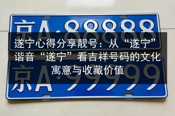 遂宁心得分享靓号:从“遂宁”谐音“遂宁”看吉祥号码的文化寓意与收藏价值 第3张 遂宁心得分享靓号:从“遂宁”谐音“遂宁”看吉祥号码的文化寓意与收藏价值 第3张