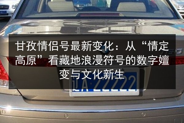 甘孜情侣号最新变化：从“情定高原”看藏地浪漫符号的数字嬗变与文化新生