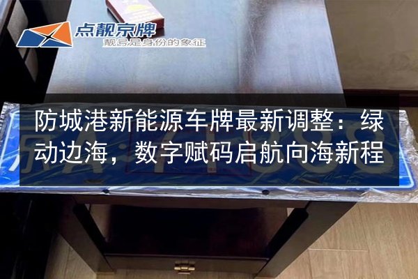 防城港新能源车牌最新调整:绿动边海,数字赋码启航向海新程 第2张 防城港新能源车牌最新调整:绿动边海,数字赋码启航向海新程 第2张