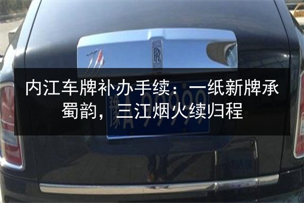 内江车牌补办手续:一纸新牌承蜀韵,三江烟火续归程 第2张 内江车牌补办手续:一纸新牌承蜀韵,三江烟火续归程 第2张