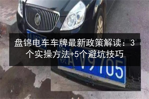 盘锦电车车牌最新政策解读：3个实操方法+5个避坑技巧