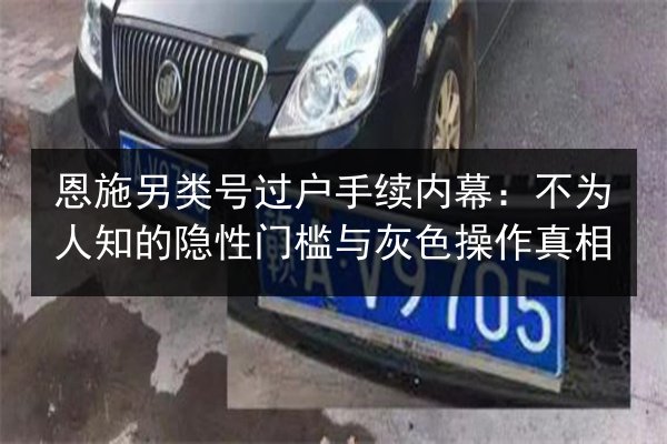 恩施另类号过户手续内幕:不为人知的隐性门槛与灰色操作真相 第2张 恩施另类号过户手续内幕:不为人知的隐性门槛与灰色操作真相 第2张