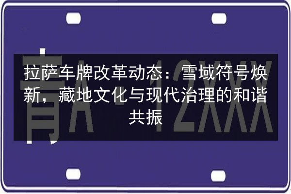 拉萨车牌改革动态:雪域符号焕新,藏地文化与现代治理的和谐共振 第3张 拉萨车牌改革动态:雪域符号焕新,藏地文化与现代治理的和谐共振 第3张