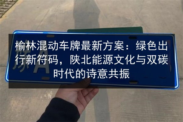 榆林混动车牌最新方案：绿色出行新符码，陕北能源文化与双碳时代的诗意共振