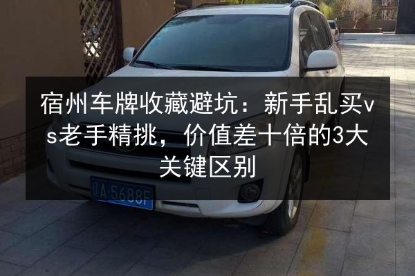 宿州车牌收藏避坑:新手乱买vs老手精挑,价值差十倍的3大关键区别 第2张 宿州车牌收藏避坑:新手乱买vs老手精挑,价值差十倍的3大关键区别 第2张