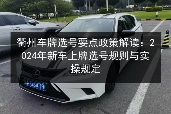 衢州车牌选号要点政策解读：2024年新车上牌选号规则与实操规定 第3张