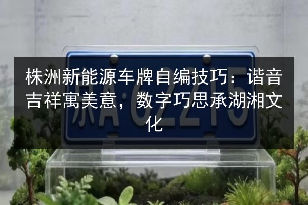 株洲新能源车牌自编技巧:谐音吉祥寓美意,数字巧思承湖湘文化 第2张 株洲新能源车牌自编技巧:谐音吉祥寓美意,数字巧思承湖湘文化 第2张