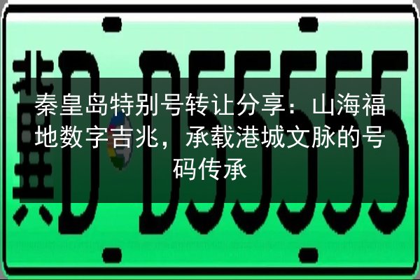 秦皇岛特别号转让分享:山海福地数字吉兆,承载港城文脉的号码传承 第3张 秦皇岛特别号转让分享:山海福地数字吉兆,承载港城文脉的号码传承 第3张