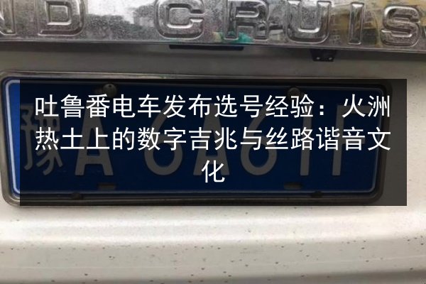 吐鲁番电车发布选号经验:火洲热土上的数字吉兆与丝路谐音文化 第3张 吐鲁番电车发布选号经验:火洲热土上的数字吉兆与丝路谐音文化 第3张