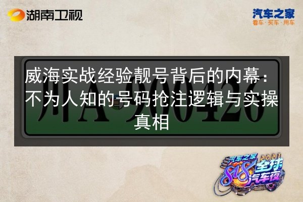 威海实战经验靓号背后的内幕:不为人知的号码抢注逻辑与实操真相 第3张 威海实战经验靓号背后的内幕:不为人知的号码抢注逻辑与实操真相 第3张