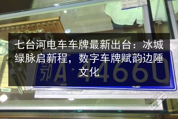 七台河电车车牌最新出台:冰城绿脉启新程,数字车牌赋韵边陲文化 第2张 七台河电车车牌最新出台:冰城绿脉启新程,数字车牌赋韵边陲文化 第2张