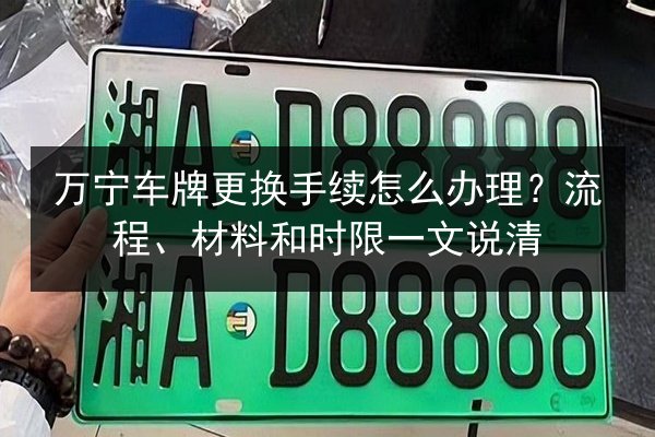 万宁车牌更换手续怎么办理？流程、材料和时限一文说清