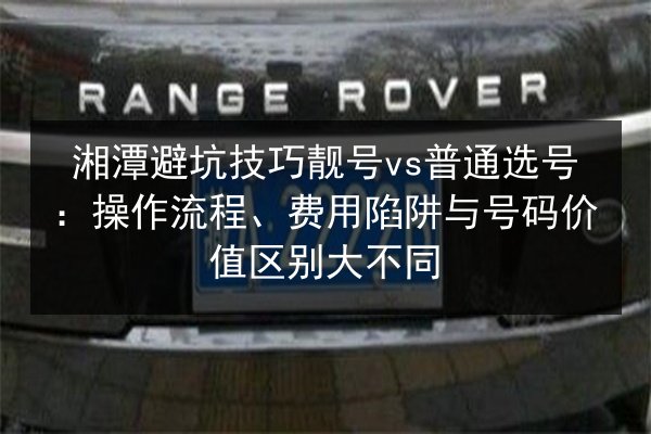 湘潭避坑技巧靓号vs普通选号：操作流程、费用陷阱与号码价值区别大不同