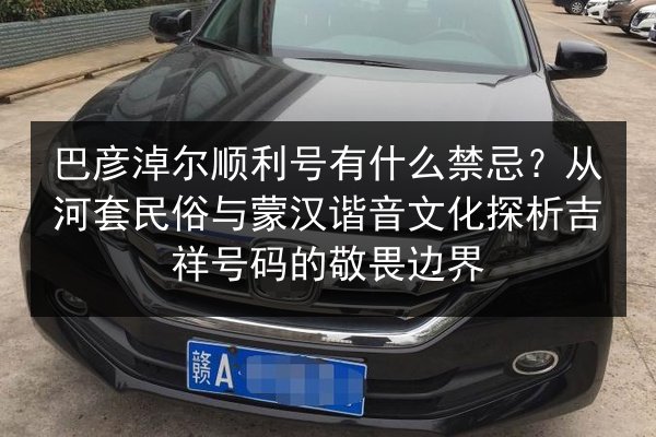 巴彦淖尔顺利号有什么禁忌?从河套民俗与蒙汉谐音文化探析吉祥号码的敬畏边界 第3张 巴彦淖尔顺利号有什么禁忌?从河套民俗与蒙汉谐音文化探析吉祥号码的敬畏边界 第3张