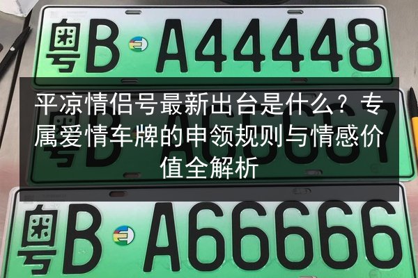 平凉情侣号最新出台是什么？专属爱情车牌的申领规则与情感价值全解析