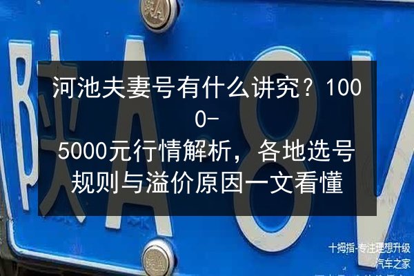 河池夫妻号有什么讲究？1000-5000元行情解析，各地选号规则与溢价原因一文看懂 第2张