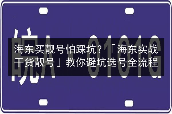 海东买靓号怕踩坑？「海东实战干货靓号」教你避坑选号全流程